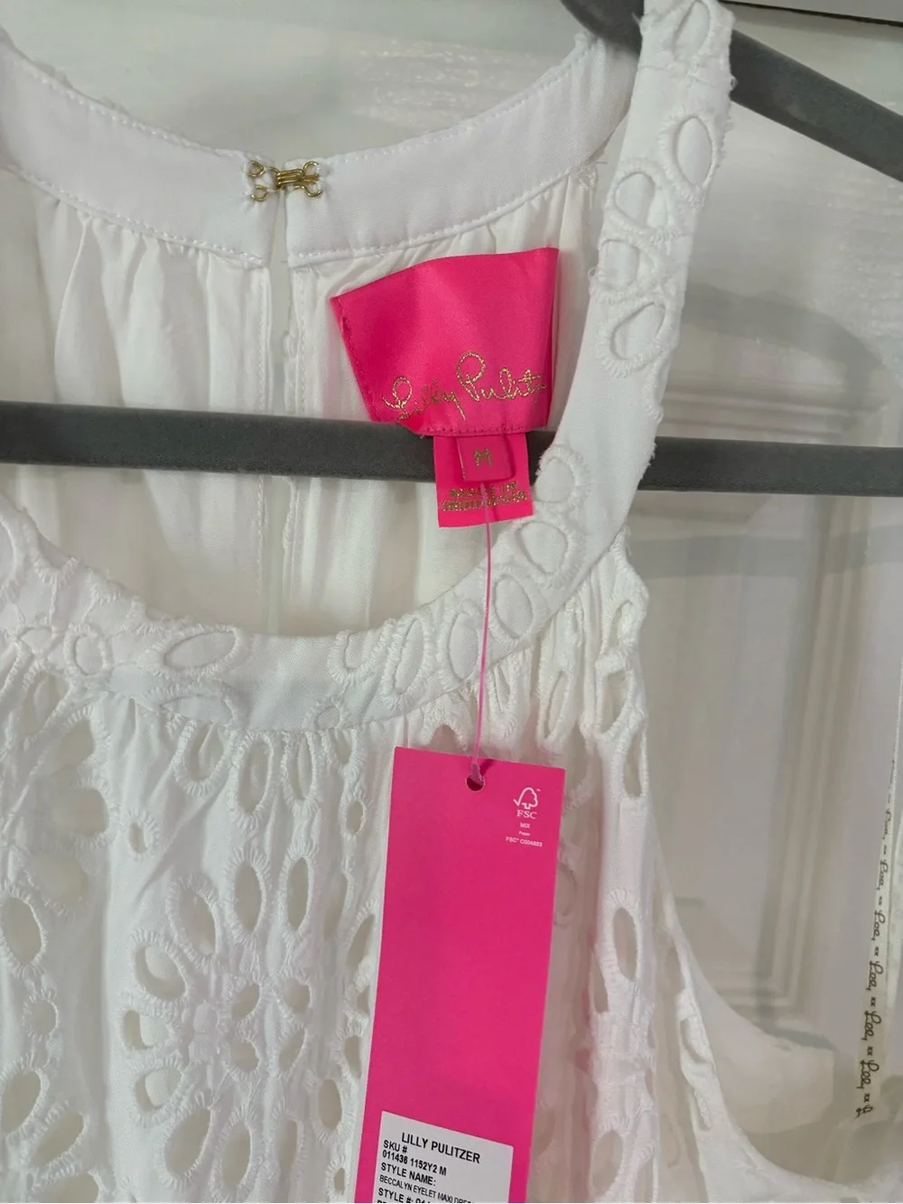 Lilly Pulitzer Beccalyn White Eyelet Halter Maxi Dress: Brand New W/Tags - Picture 6 of 7